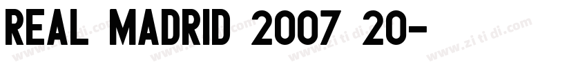 Real Madrid 2007 20字体转换